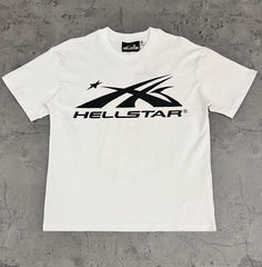 Hellstar Abstract Star Logo White Tee