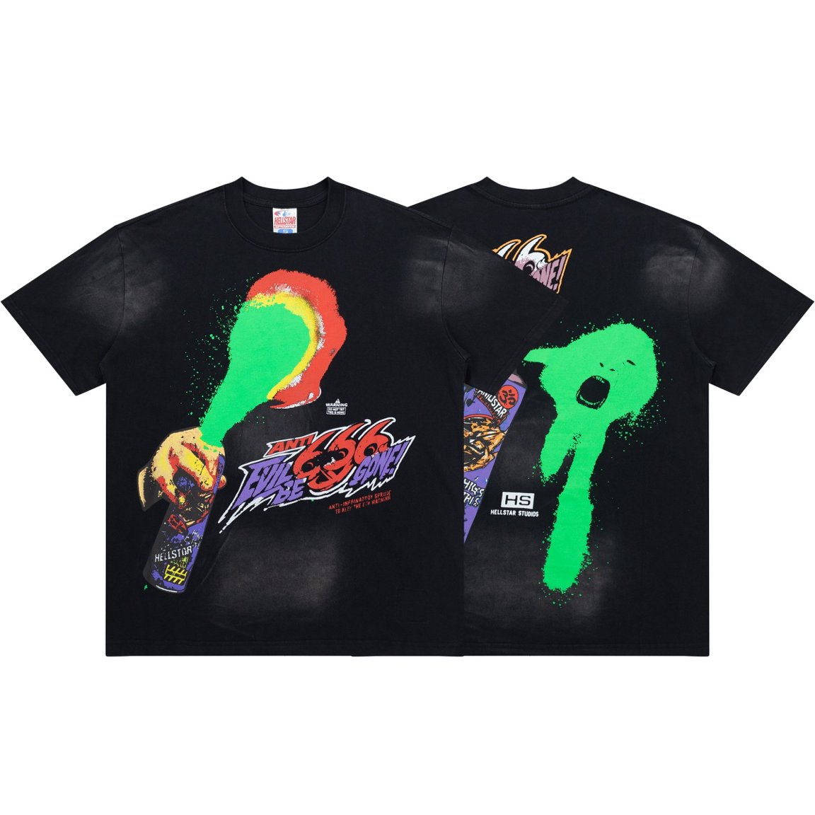 Hellstar Studios 666 Spray Paint Graphic T‑Shirt