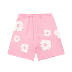 Denim Tears Pink Cotton Wreath Sweat Shorts
