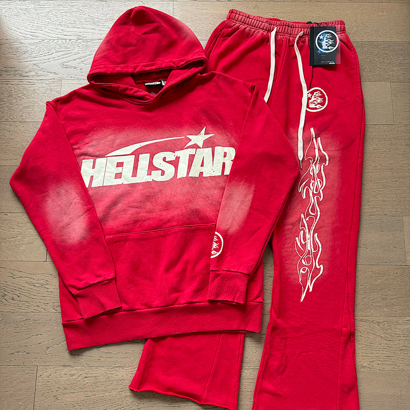 Hellstar Studios Classic Logo Tracksuit (Red)