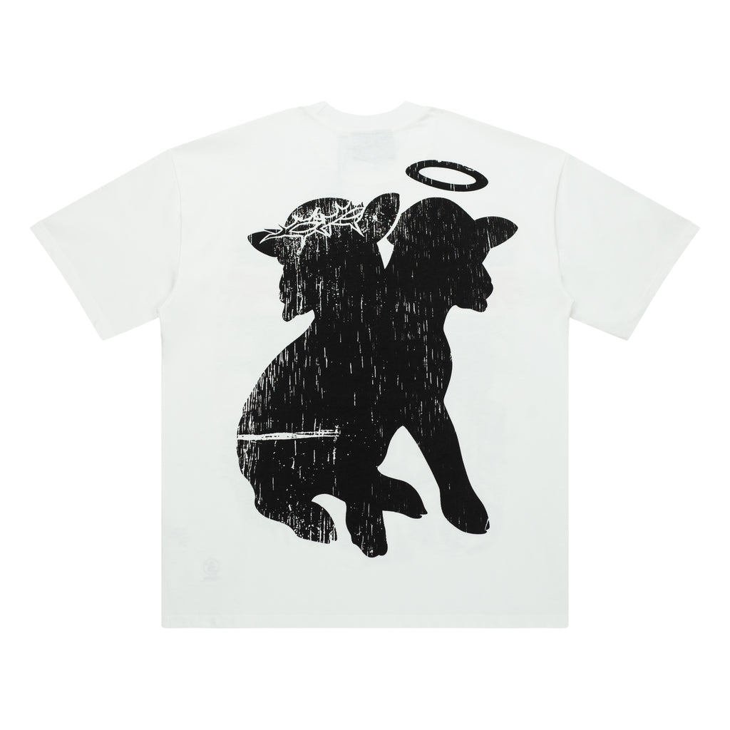 Hellstar Have Faith Jesus Green Monster White Tee