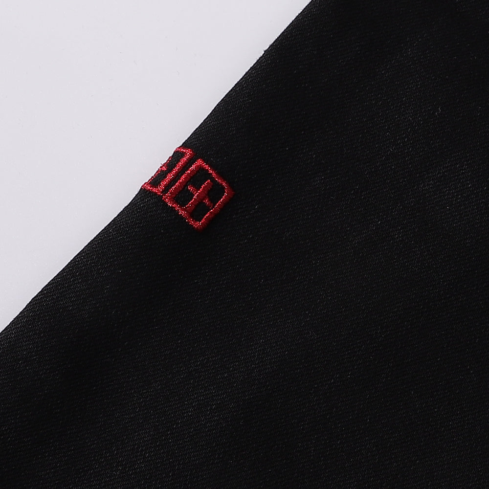 Ksubi Red KSUBI Letter Embroidery Solid Black Slim Jeans