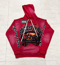 Hellstar Skull Mountain Vintage Washed Red Hoodie
