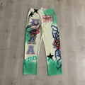 DUAA Gradient Monster Rose Graphic Sweatpants