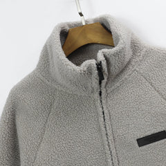 ESSENTIALS Fear Of God Light Gray Fleece Zip Up Jacket