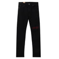 Ksubi Red Outline Logo Embroidered Black Slim Jeans