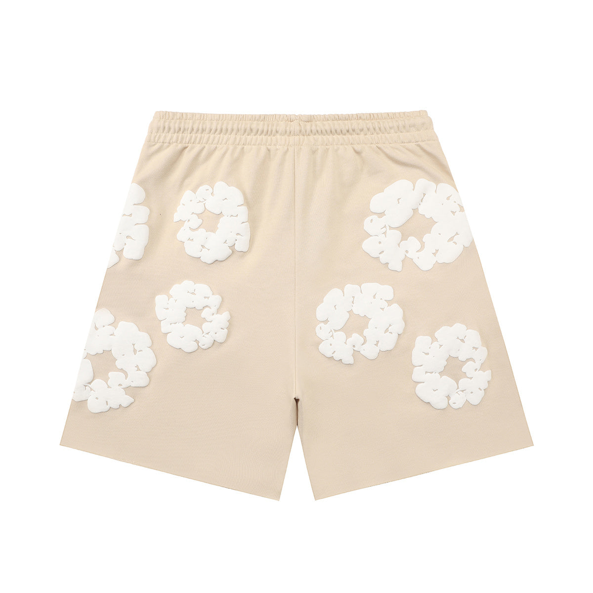 Denim Tears Beige White Cotton Wreath Sweat Shorts