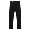 Ksubi Solid Black Mini Cross Embroidery Slim Jeans