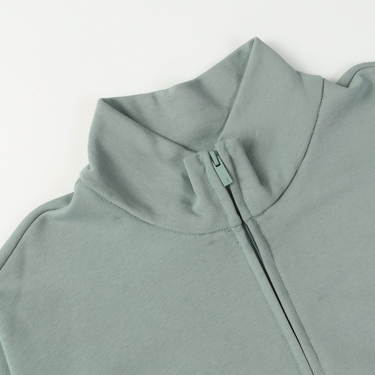 ESSENTIALS Fear Of God Sage Green Half Zip Mock Neck Sweatshirt