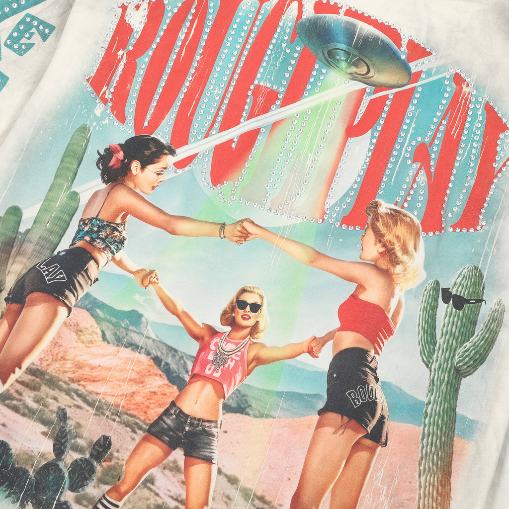 ROUGHPLAY Desert UFO Pin-up Girls Vintage Long Sleeve Tee