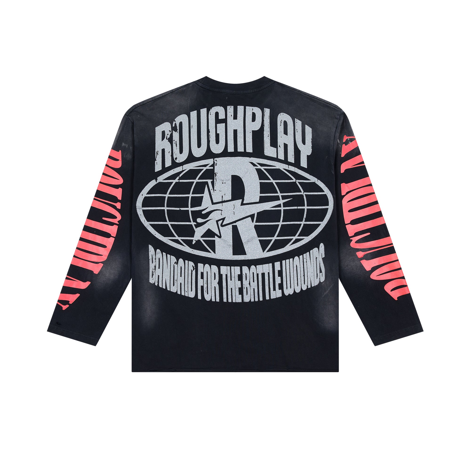 ROUGHPLAY Statue Of Liberty Warning Tape Vintage Long Sleeve Tee