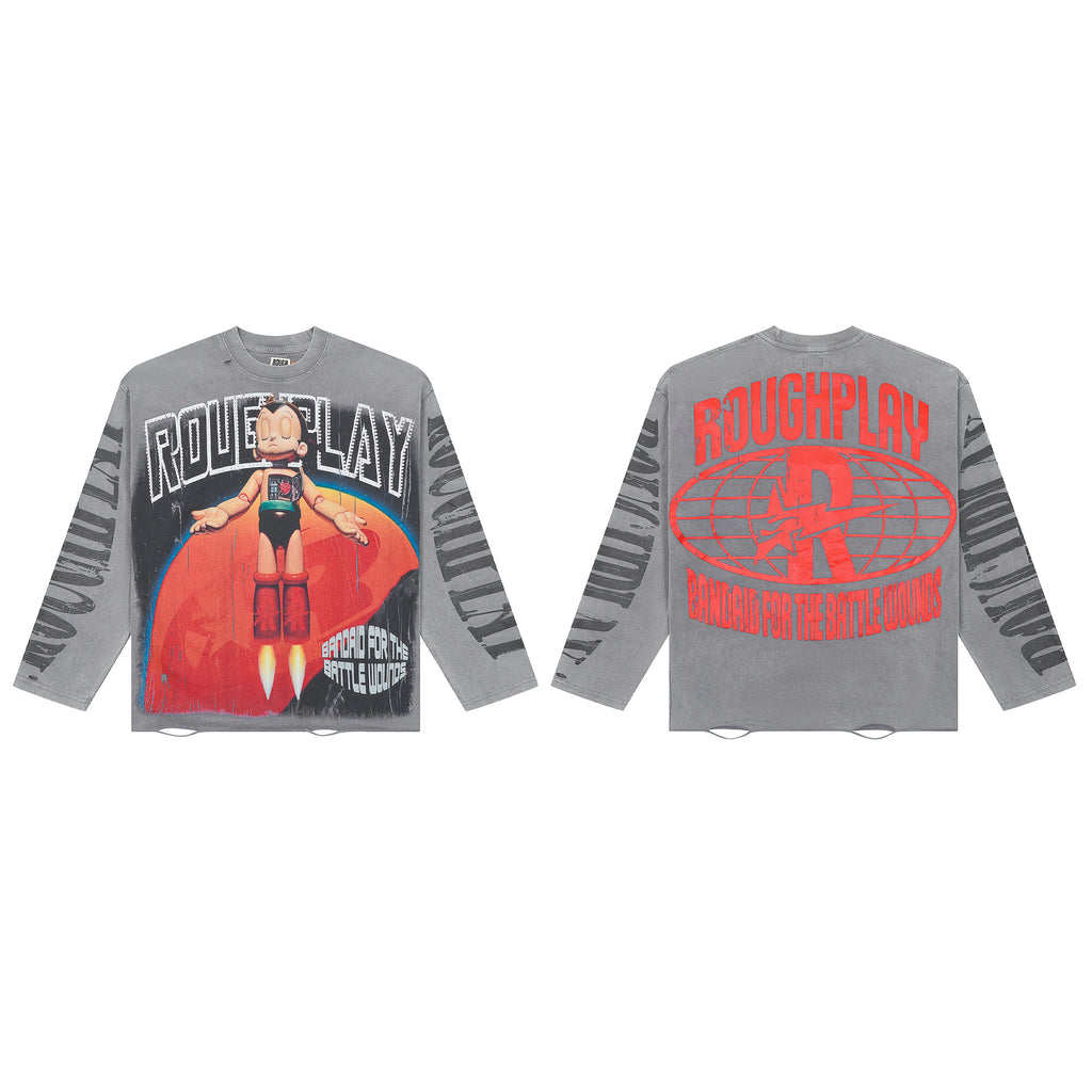 ROUGHPLAY Astro Boy Planet Vintage Long Sleeve Tee