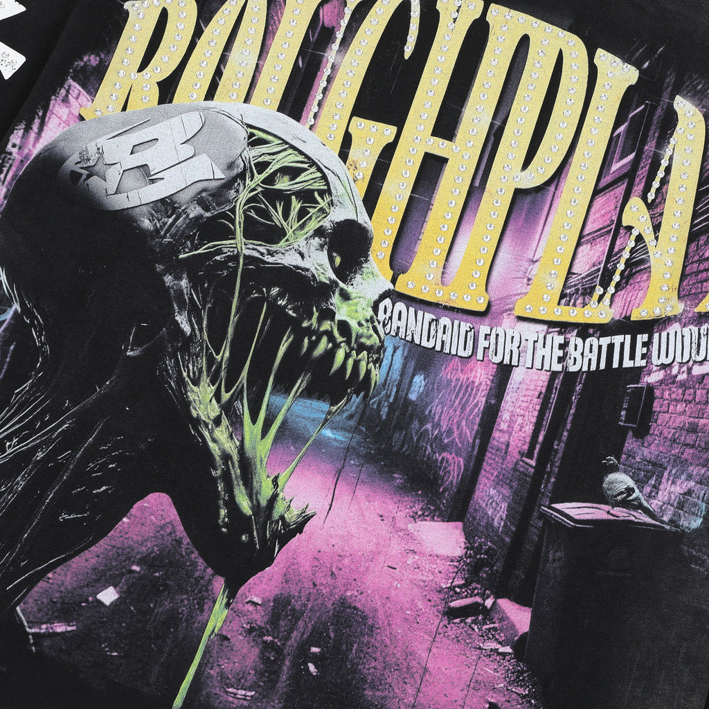 ROUGHPLAY Alley Zombie Skull Vintage Long Sleeve Tee