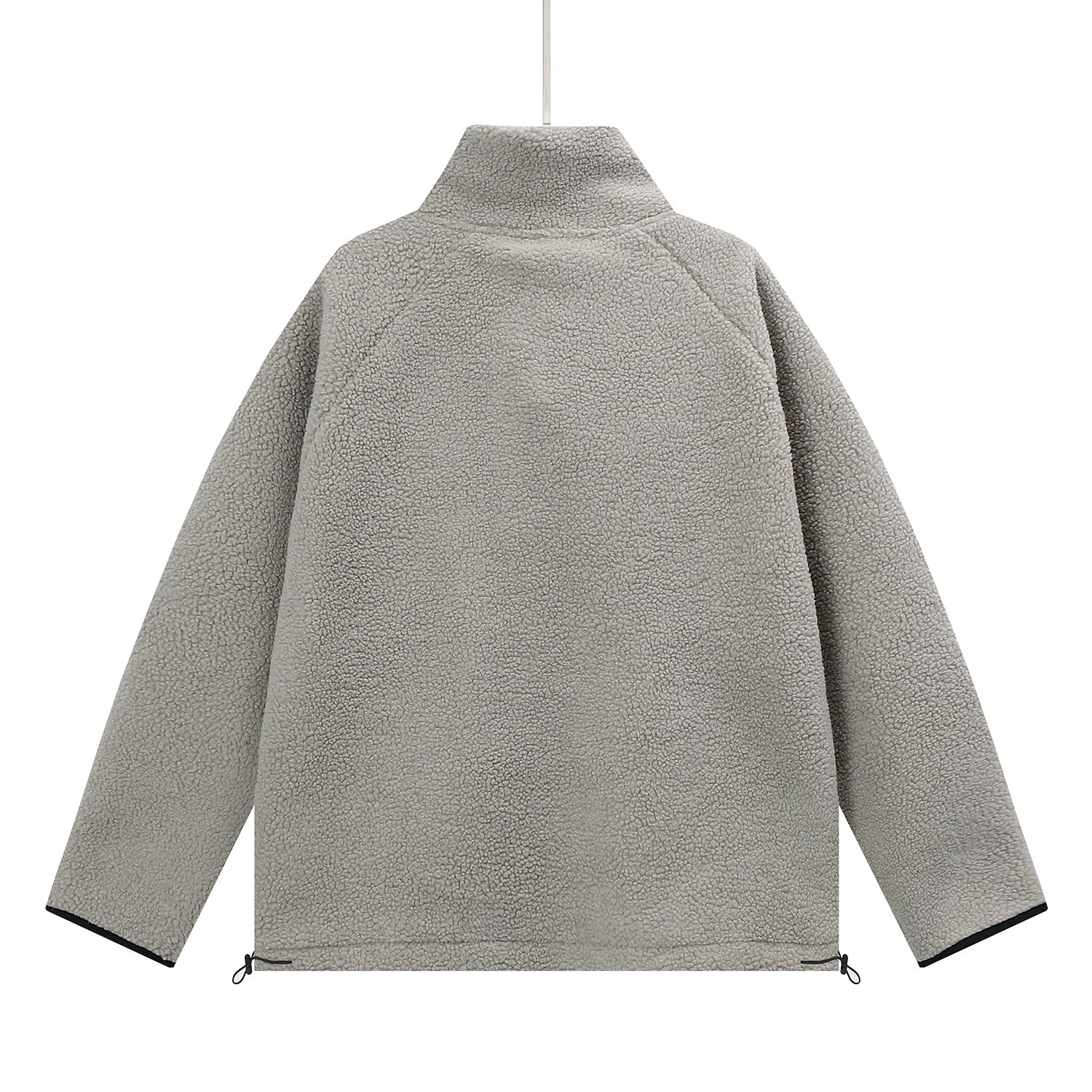 ESSENTIALS Fear Of God Light Gray Fleece Zip Up Jacket