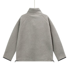 ESSENTIALS Fear Of God Light Gray Fleece Zip Up Jacket