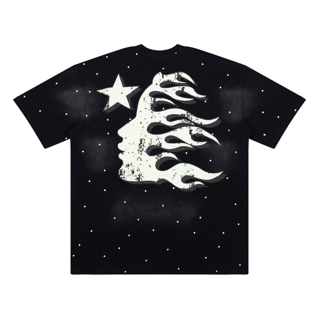 Hellstar Faith to Paradise Star Dye Black Tee