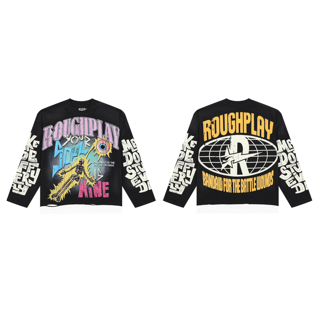 ROUGHPLAY Your Soul Is Mine Skeleton Vintage Long Sleeve Tee