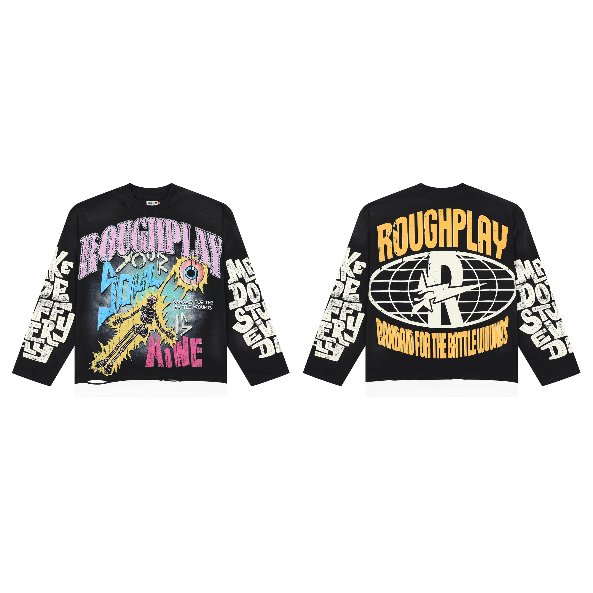 ROUGHPLAY Your Soul Is Mine Skeleton Vintage Long Sleeve Tee