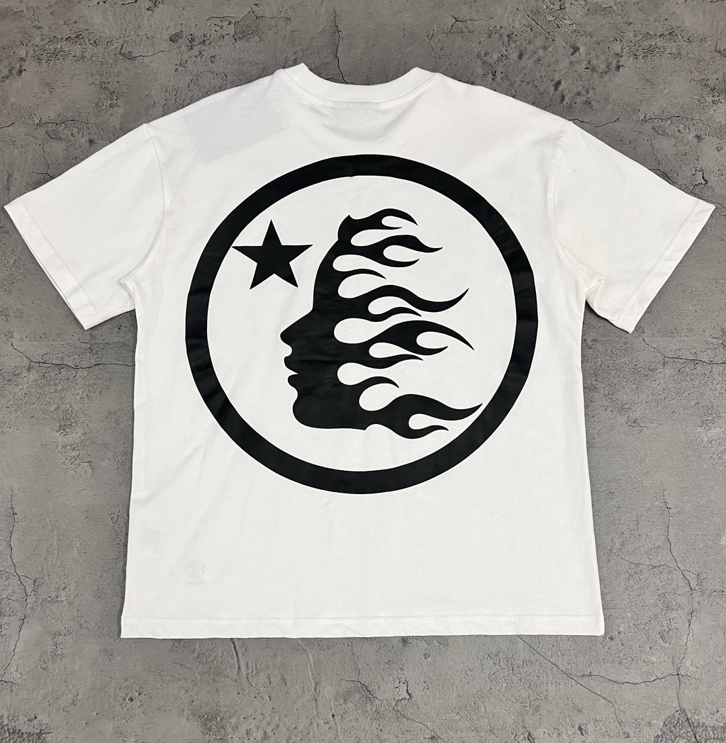 Hellstar Abstract Star Logo White Tee