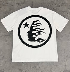 Hellstar Abstract Star Logo White Tee