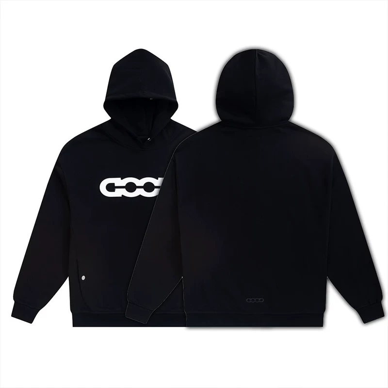 GOOD White Logo Black Hoodie
