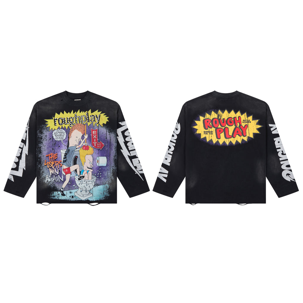 ROUGHPLAY Beavis and Butt-Head Vintage Long Sleeve Tee