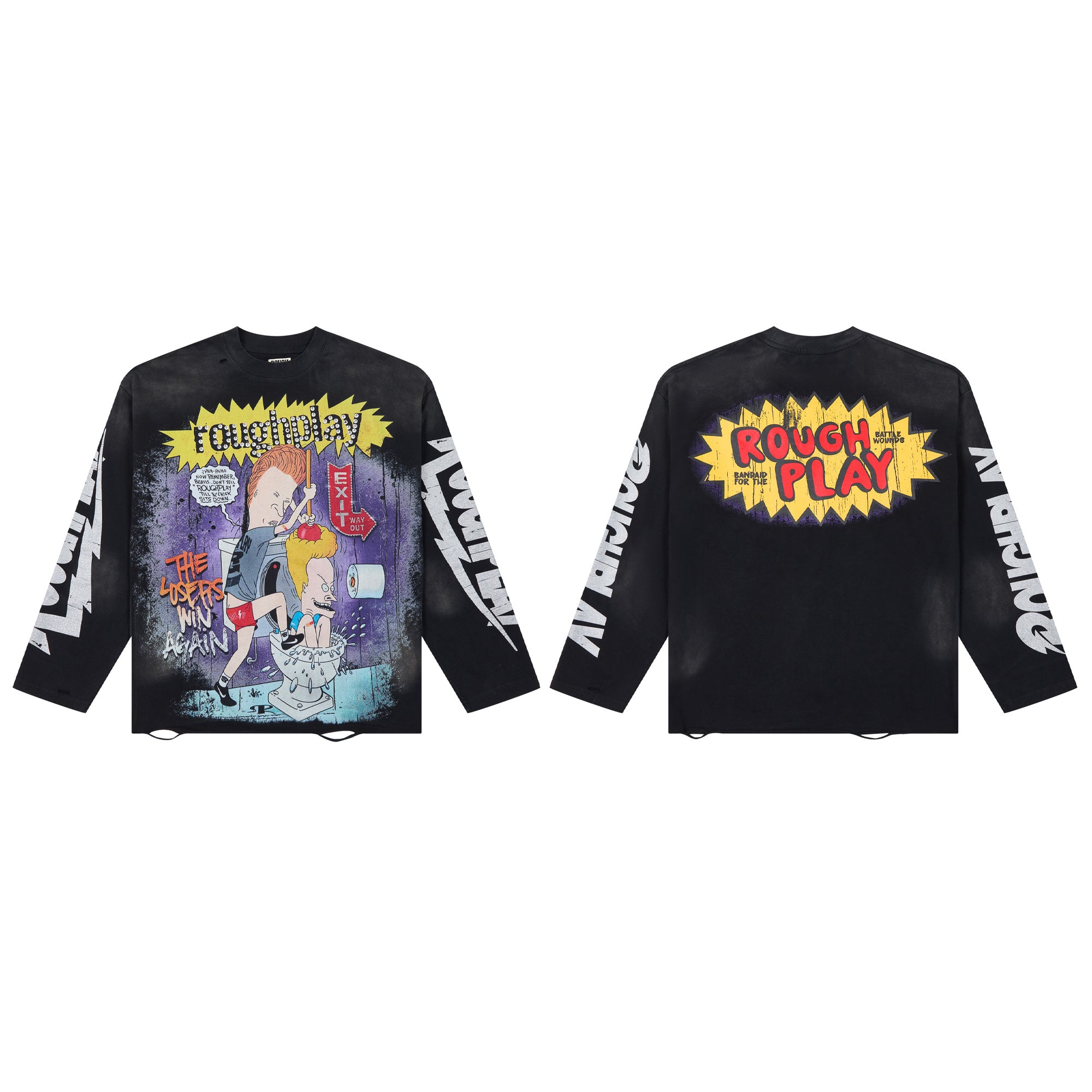 ROUGHPLAY Beavis and Butt-Head Vintage Long Sleeve Tee
