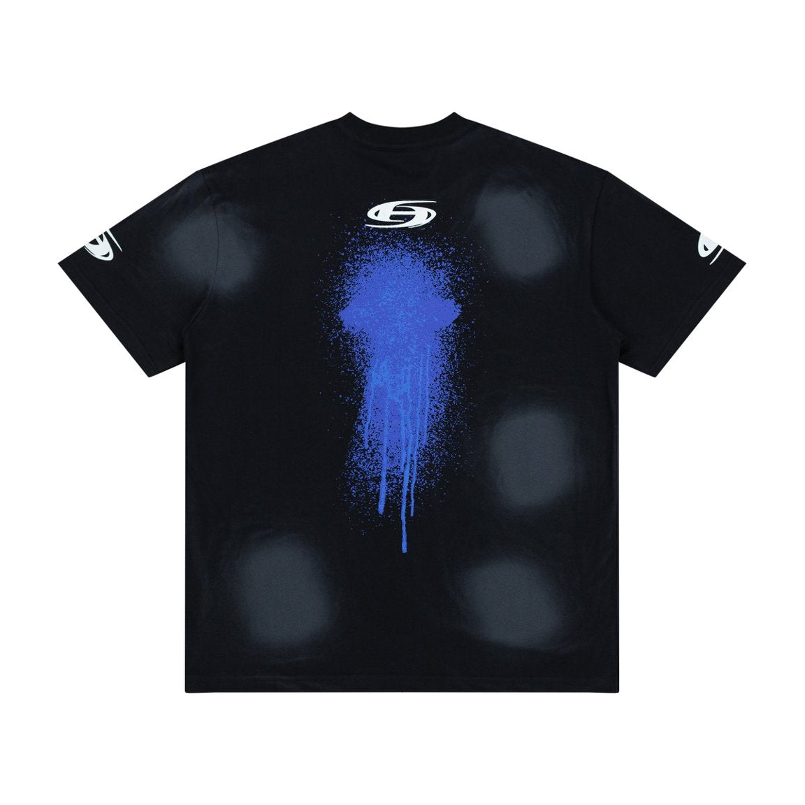 Hellstar Blue Splash Drip Double Sided Vintage Washed Tee