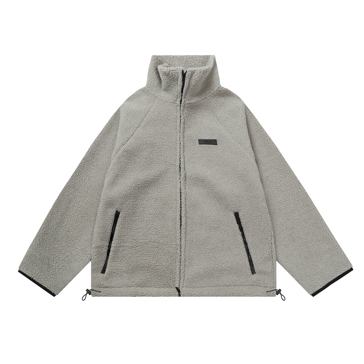 ESSENTIALS Fear Of God Light Gray Fleece Zip Up Jacket