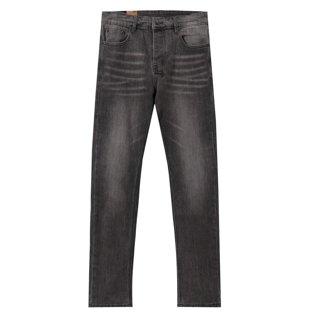 Ksubi Vintage Grey Gradient Washed Square Logo Slim Jeans