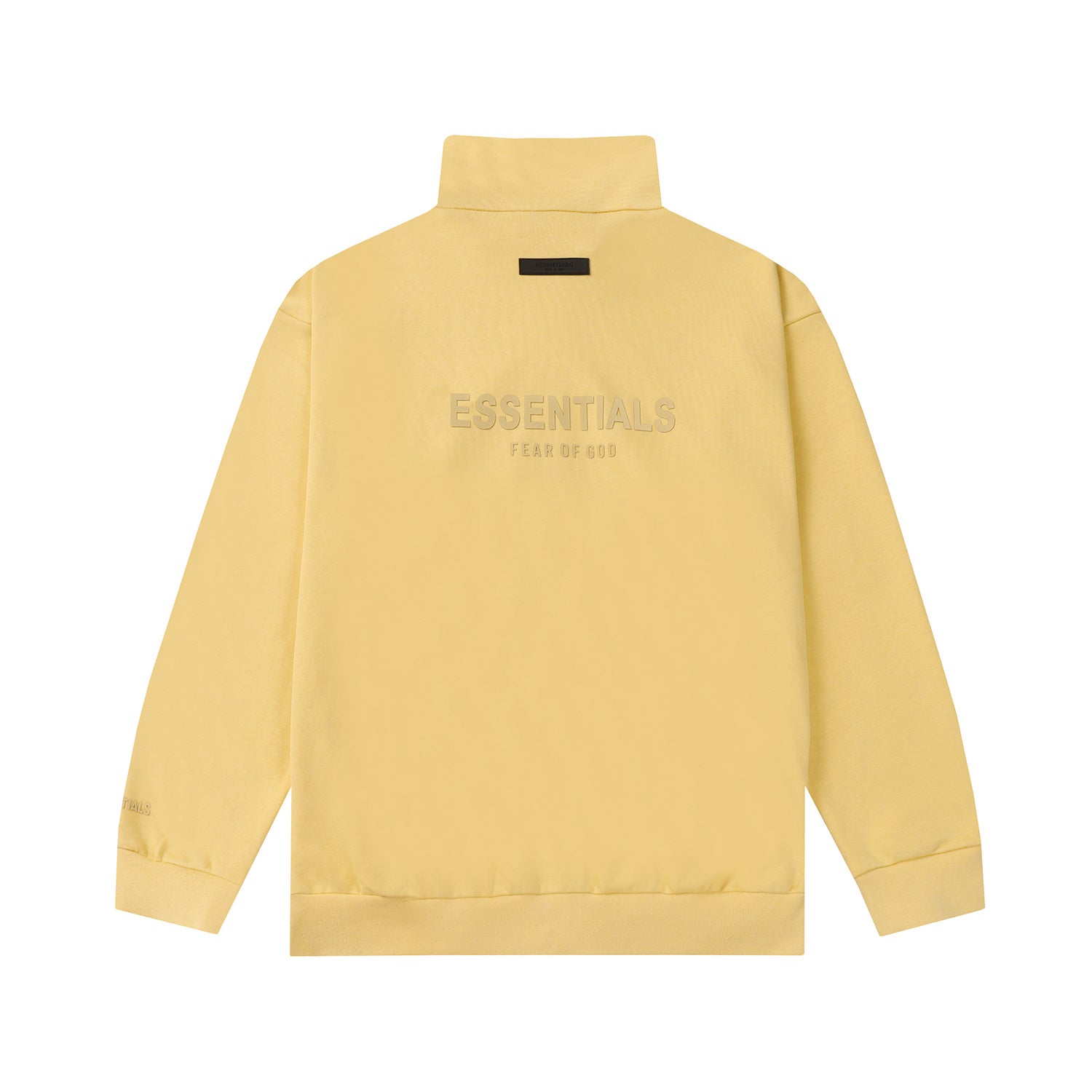 ESSENTIALS Fear Of God Butter Yellow Half Zip Mock Neck Sweatshirt