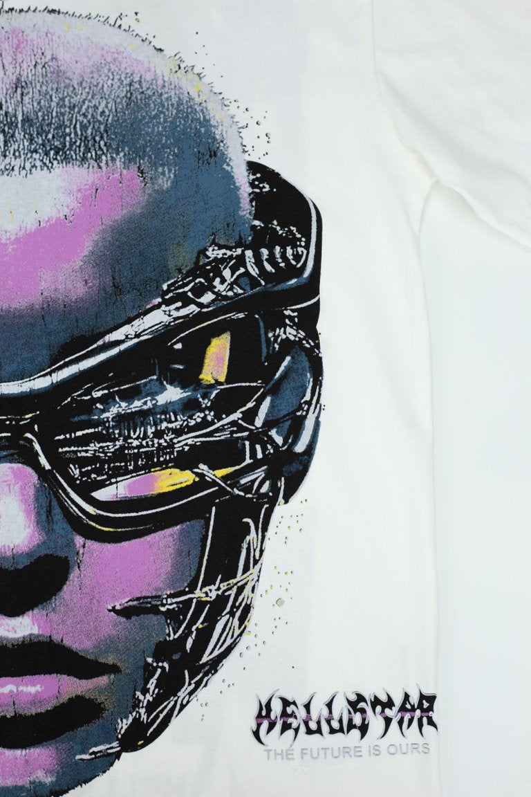 Hellstar Cyberpunk Goggle Portrait White Tee