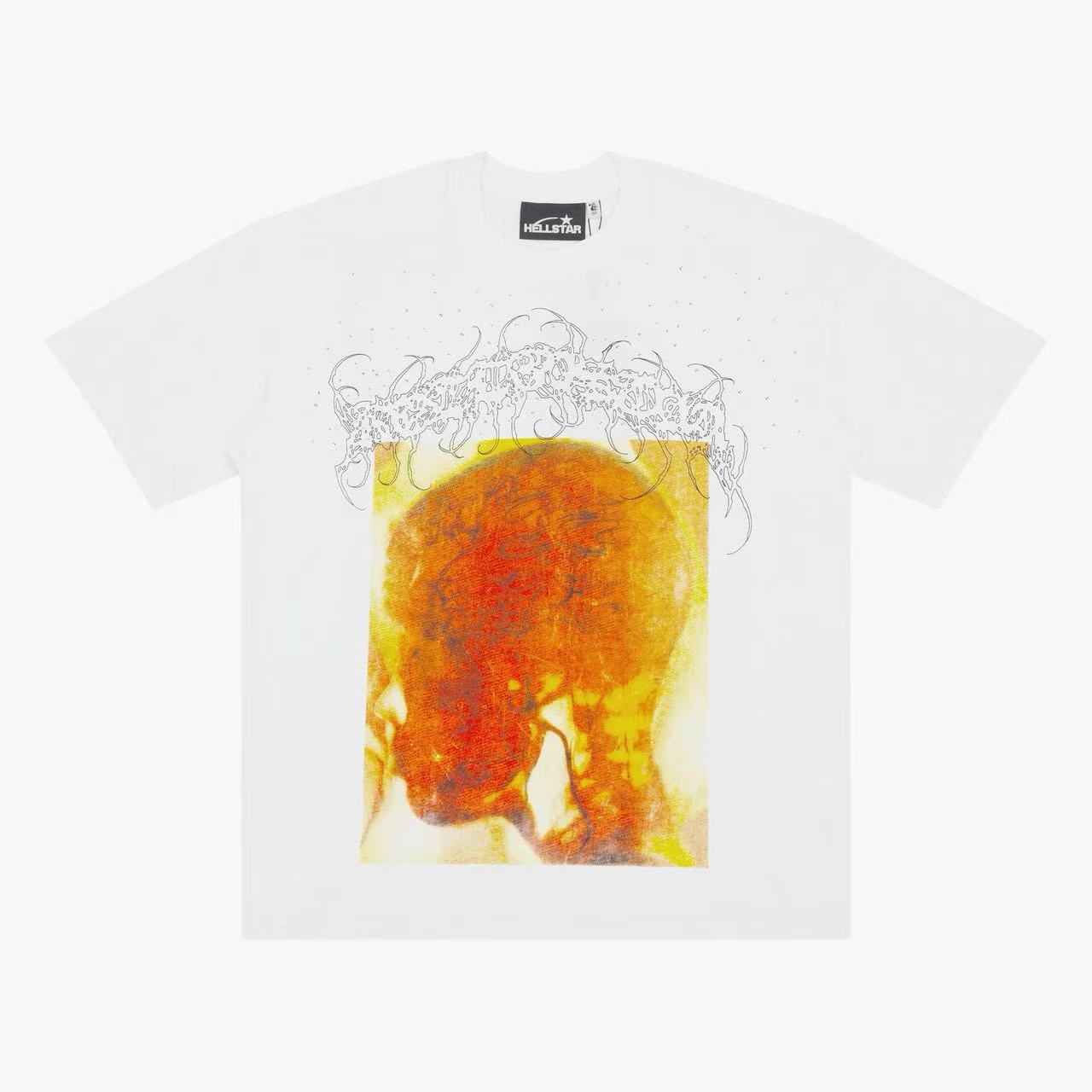 Hellstar Centipede Orange Head White Tee