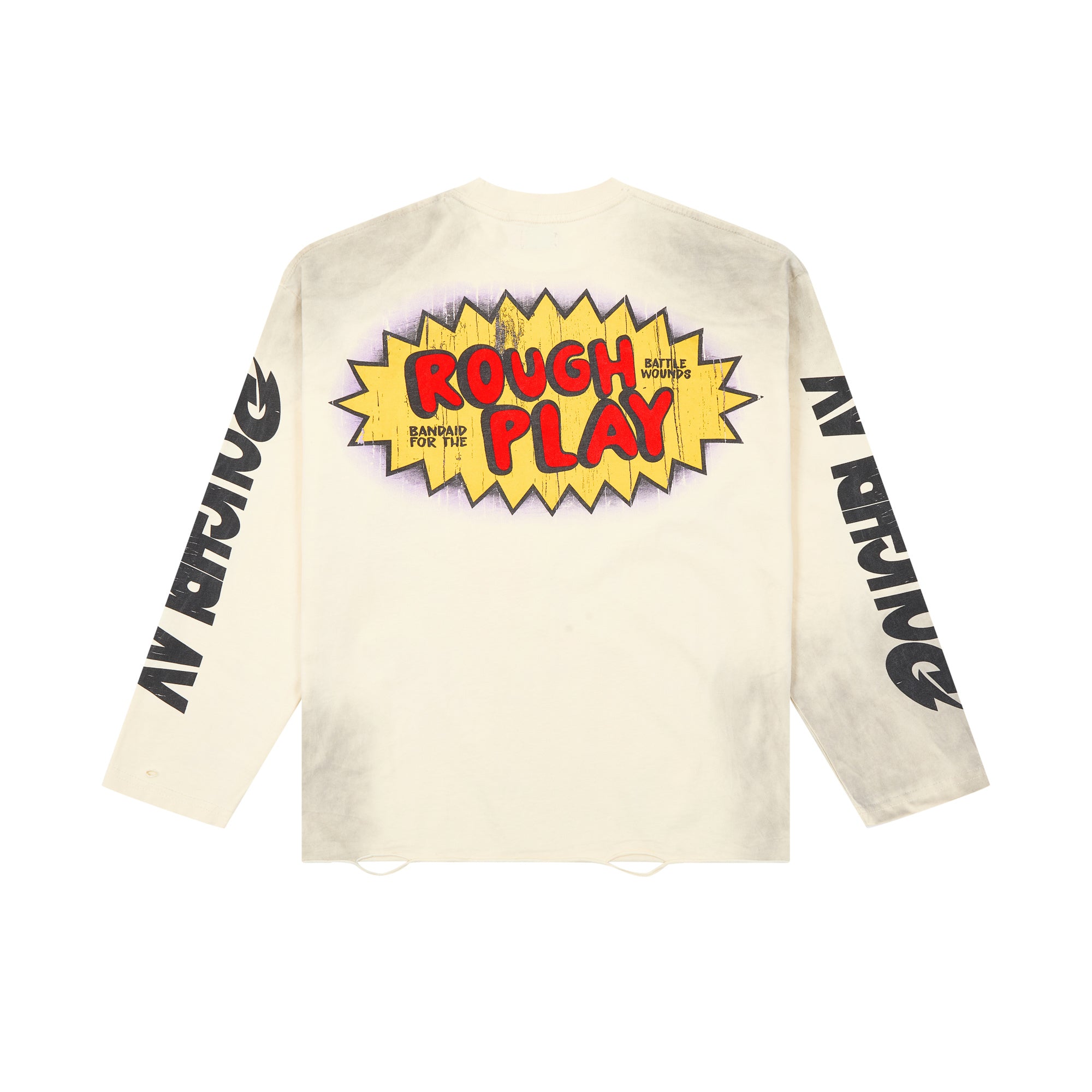 ROUGHPLAY Comic Burst Logo Vintage Long Sleeve Tee