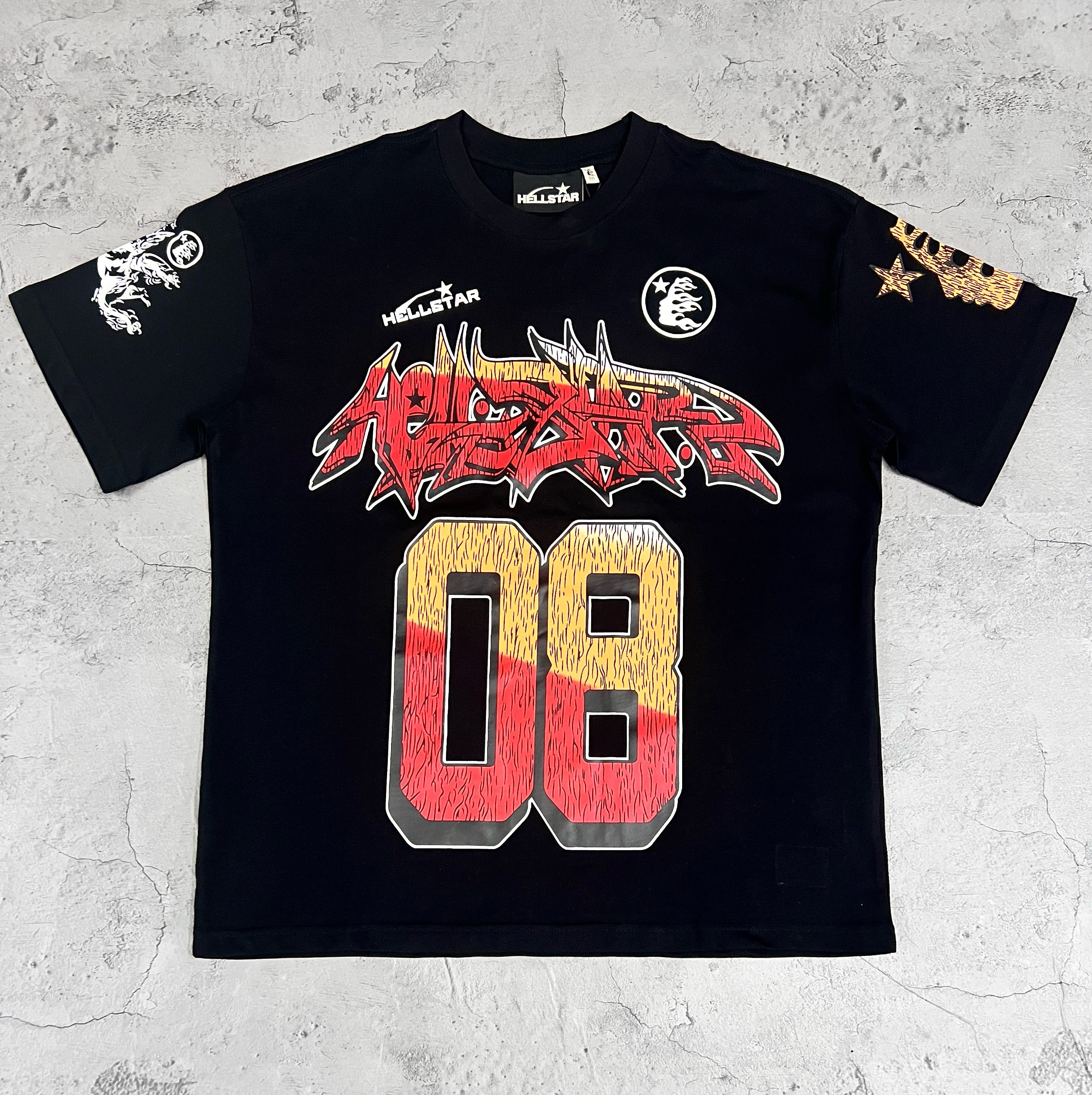 Hellstar Graffiti 08 Number Black Sports Tee