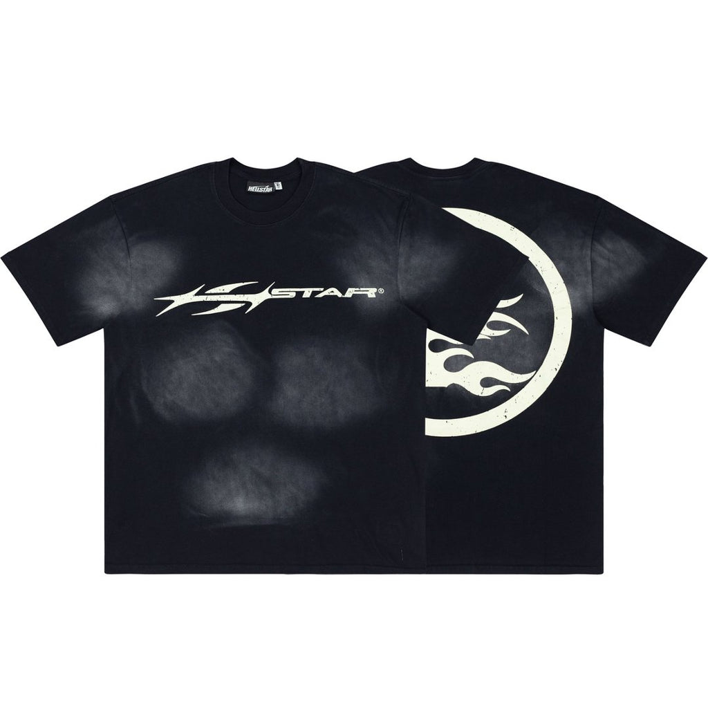 Hellstar Spear Logo Cloud Wash Black Tee