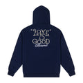 Good Brand Pearl Letter Navy Hoodie