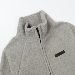 ESSENTIALS Fear Of God Light Gray Fleece Zip Up Jacket