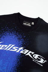 Hellstar Blue Splash Drip Double Sided Vintage Washed Tee