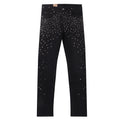 Ksubi Cross Studded Solid Black Slim Jeans