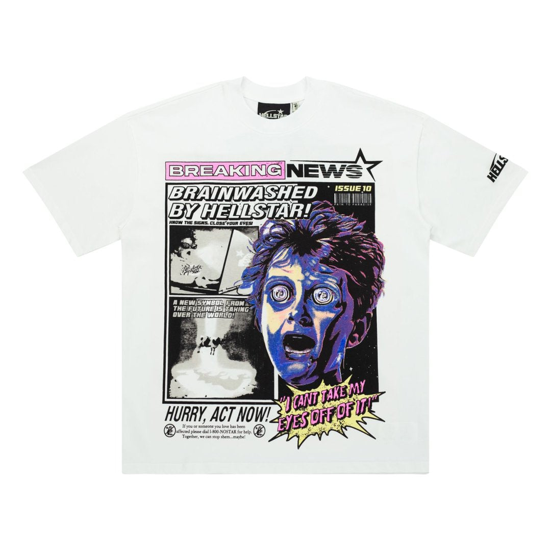 Hellstar Breaking News Comic White Tee