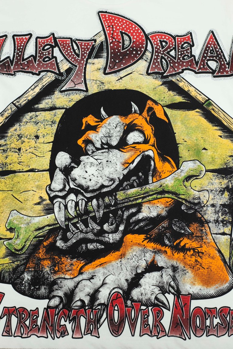 Valley Dreams Strength Over Noise Demon Dog Vintage Graphic Tee