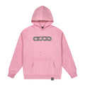 GOOD Silver Rhinestone Distressed Pink Hoodie