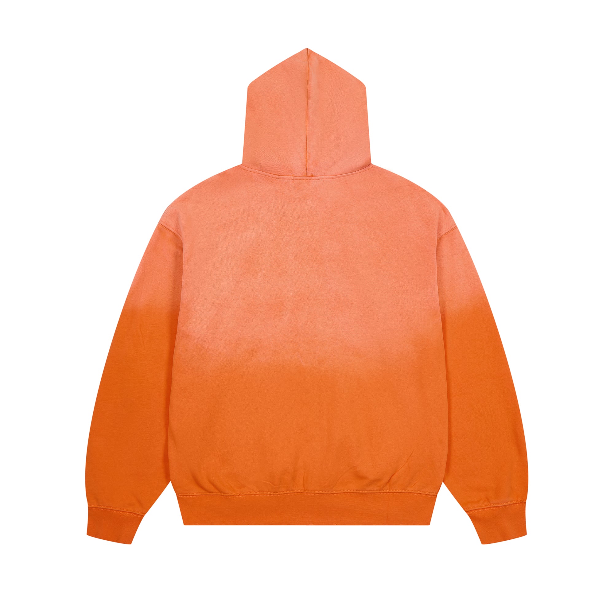 DUAA Gothic Letter 33 Rhinestone Orange Zip Up Hoodie