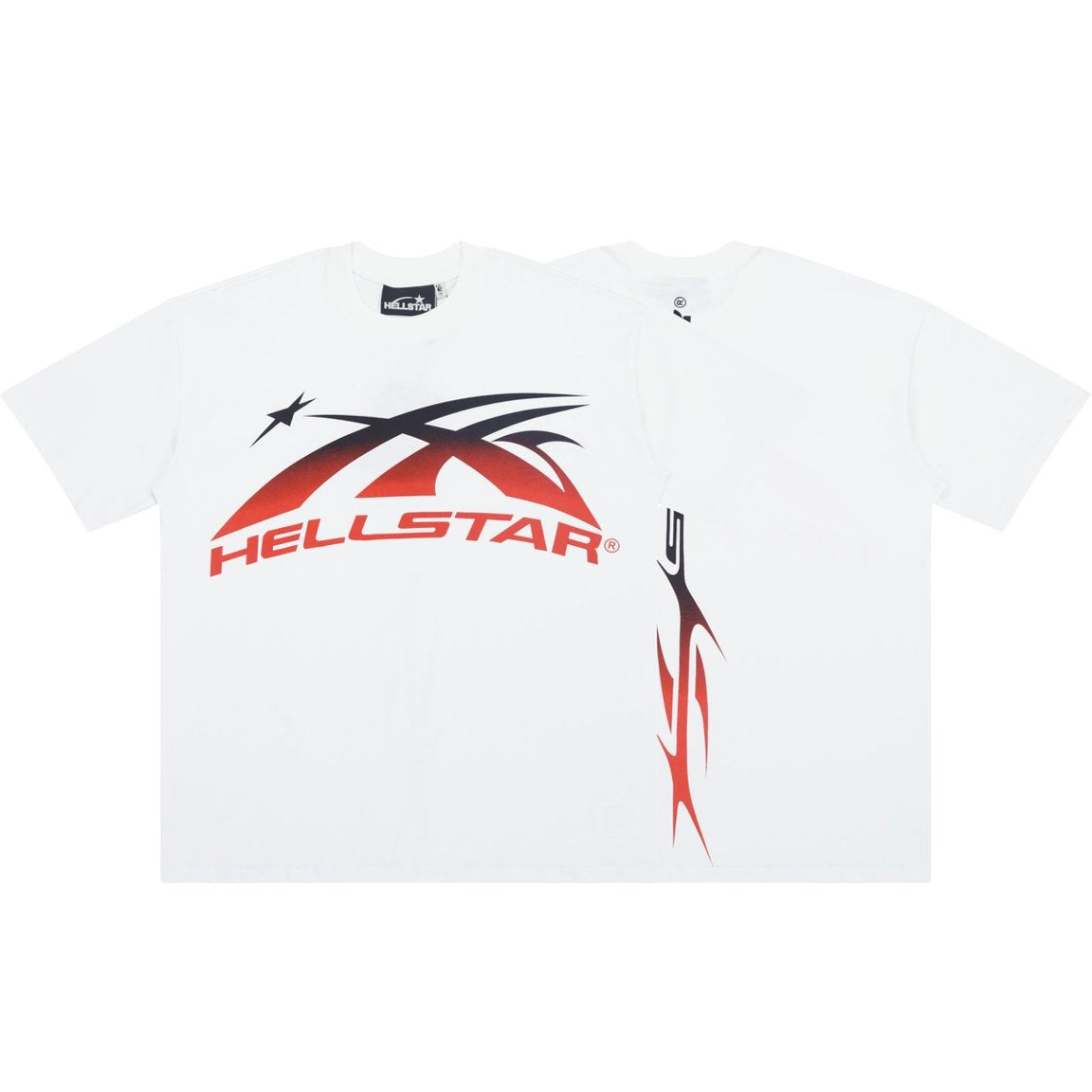 Hellstar Gradient Arrow Logo White Tee