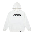 GOOD Color Rhinestone White Hoodie