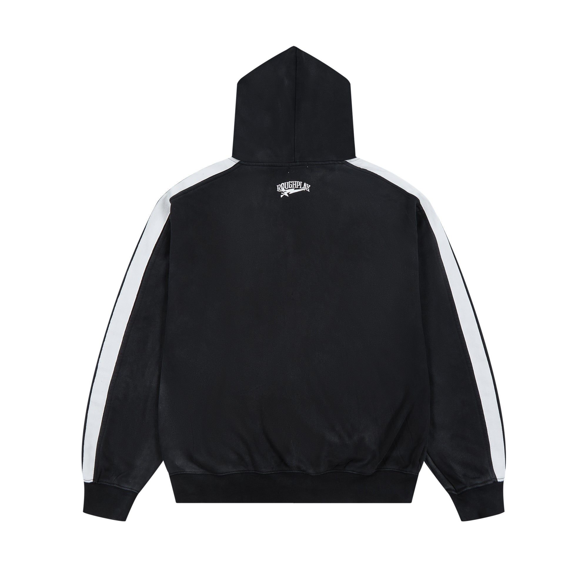ROUGHPLAY Studded Stripe Vintage Zip-Up Hoodie