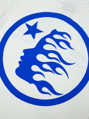 Hellstar Rocket Star Blue Logo White Tee