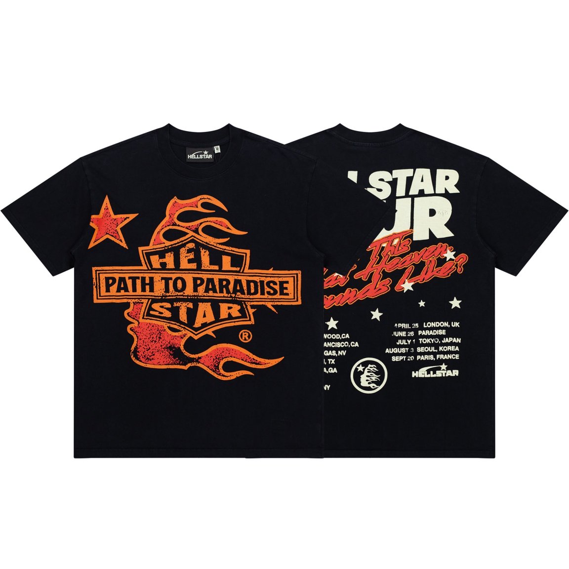 Hellstar Path To Paradise Flame Star Vintage Tee