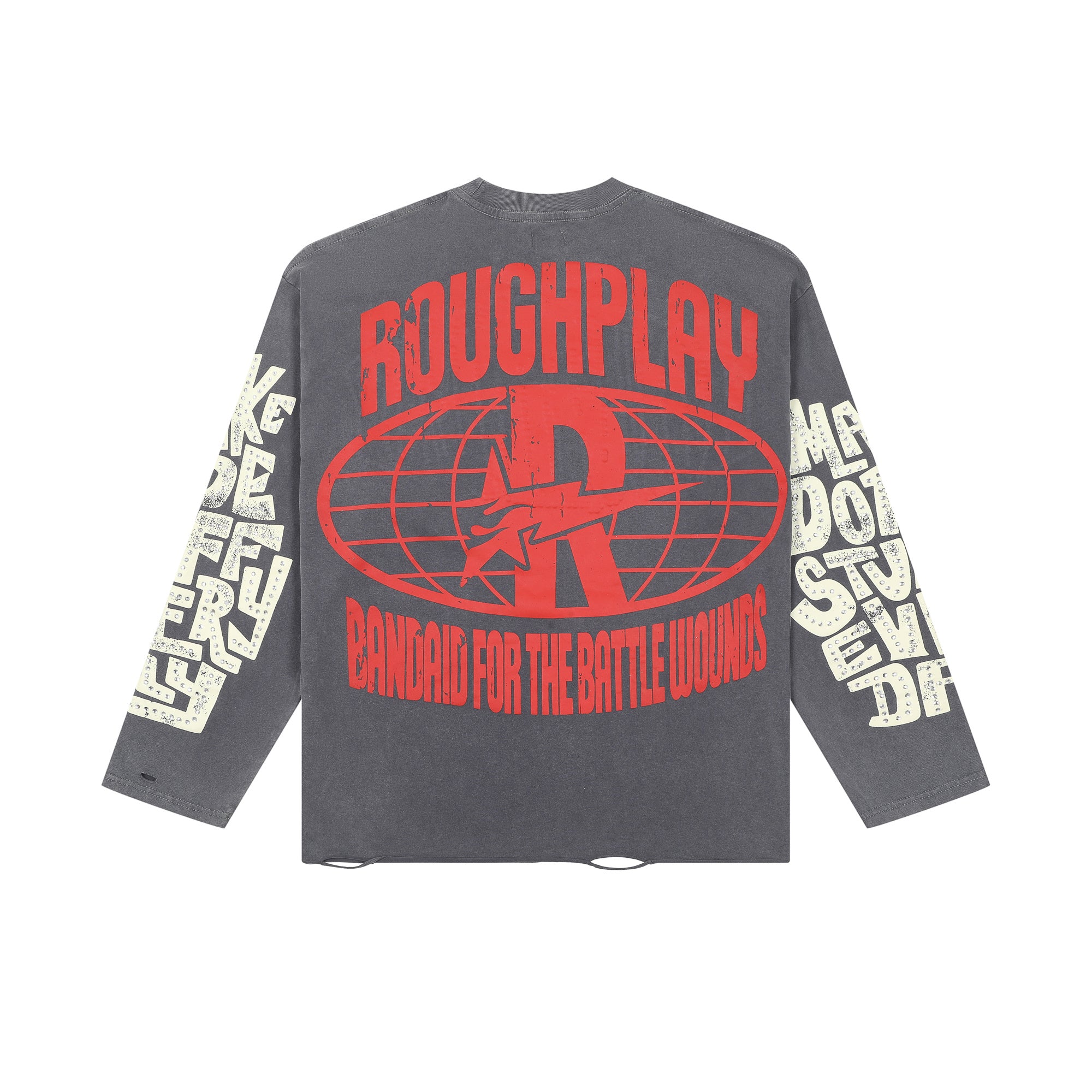 ROUGHPLAY Grey Desert UFO Pin-up Girls Vintage Long Sleeve Tee